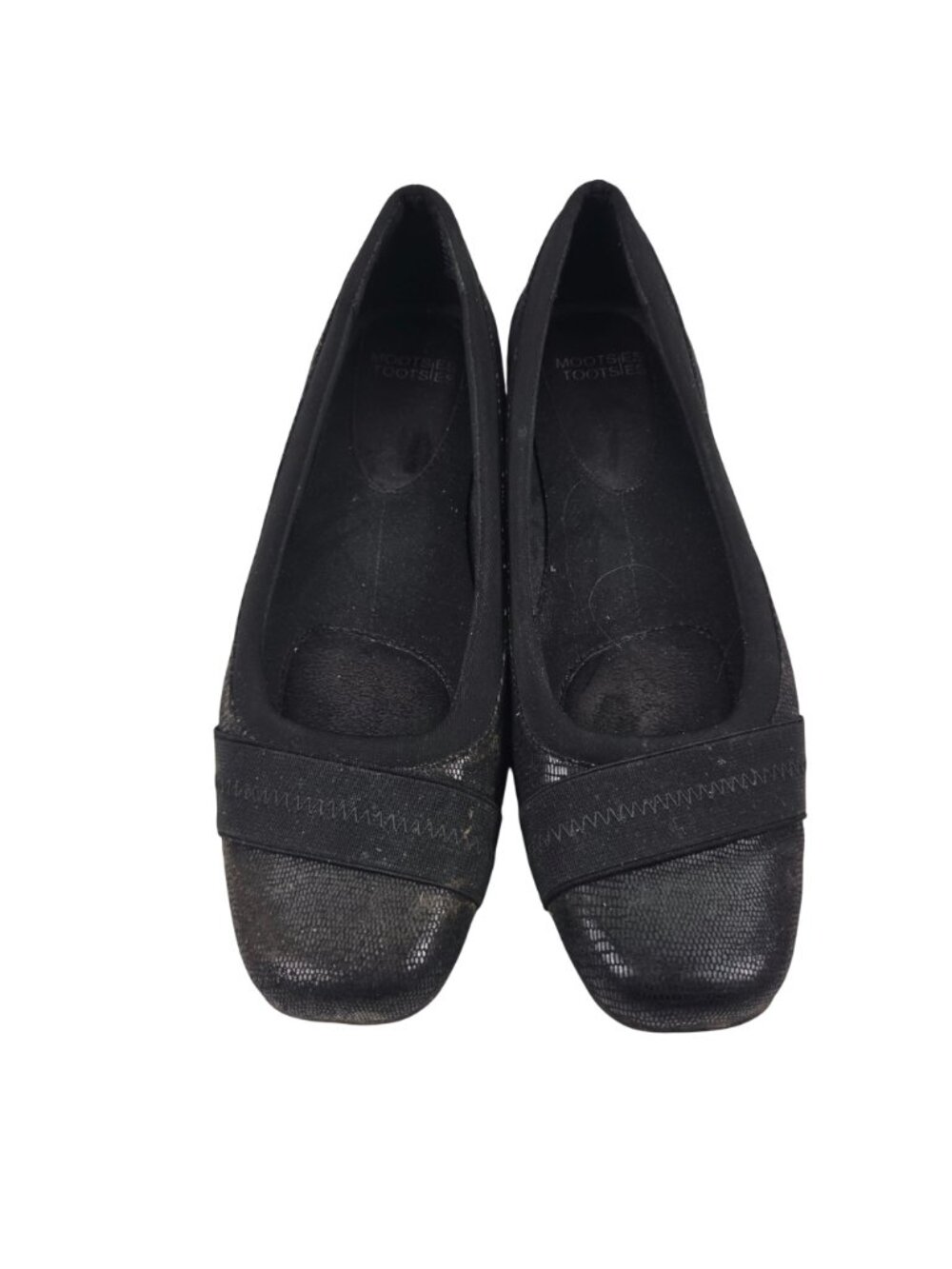 Mootsies Tootsies Modorchester Loafers Womens 10M Flats Black Fabric Shoes - Picture 2 of 8